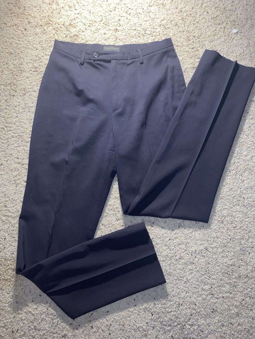 Banana Republic Womens Size 6 Black Stretch Dress Pants Straight Leg Italy